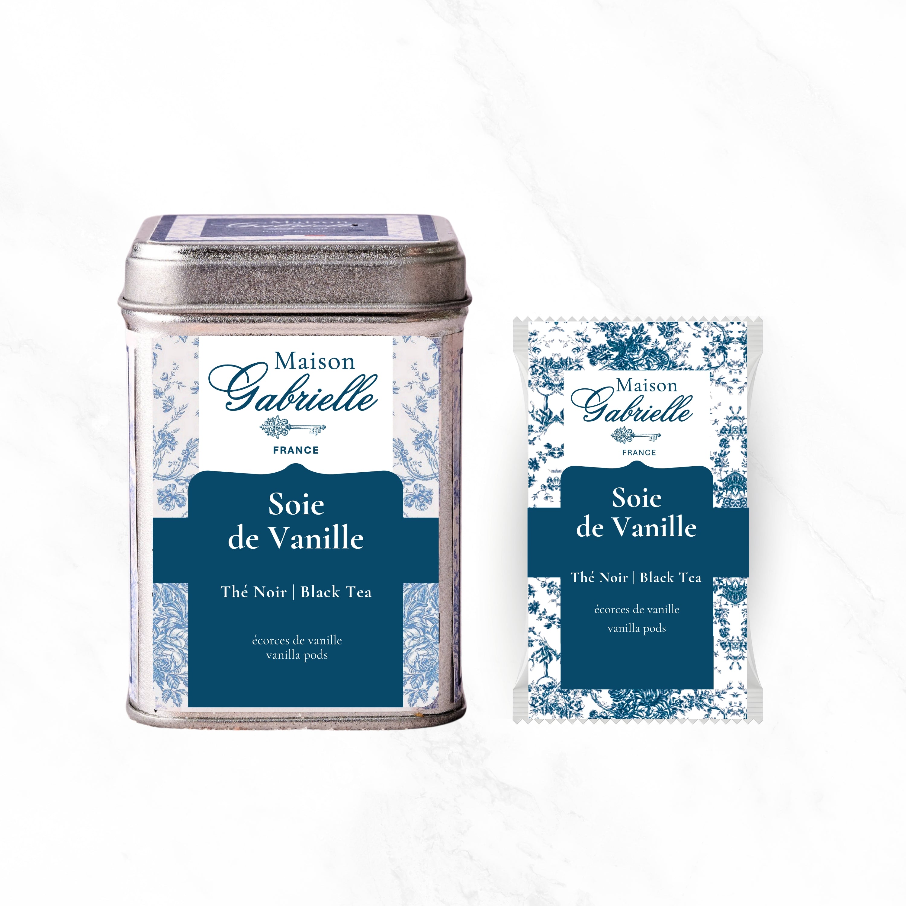 SOIE DE VANILLA - VANILLA BLACK TEA - EPICERIE TIN AND SACHET - MAISON GABRIELLE