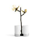 Maison Gabrielle Michael Aram Butterfly Ginkgo Salt and Pepper Shakers with White Porcelain and Decorative Gold Leaf Branch Detail