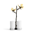 Maison Gabrielle Michael Aram Butterfly Ginkgo Salt and Pepper Shaker Set with White Porcelain and Gold Ginkgo Branch Details