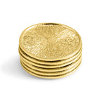 Maison Gabrielle Michael Aram Lemon Coaster Set in Gold Finish Luxury Tableware Accessories