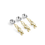 Maison Gabrielle Michael Aram Mistletoe Decorative Spoons with Gold and Silver Holiday Design