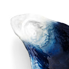 Maison Gabrielle Michael Aram Ocean Reef Oyster Jewel Nut Dish Closeup showing Detailed Blue and White Swirled Enamel Texture