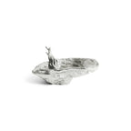 Maison Gabrielle Michael Aram Ocean Reef Salt Cellar and Spoon Set with Sculptural Silver Side Profile Detail