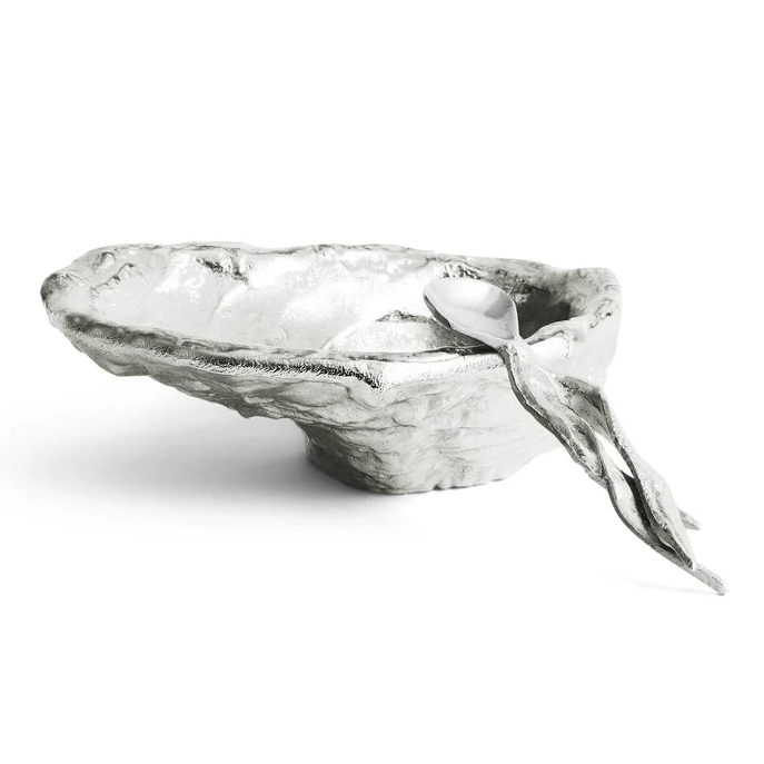 Maison Gabrielle Michael Aram Ocean Reef Salt Cellar with Silver Spoon Luxury Tableware Accessory